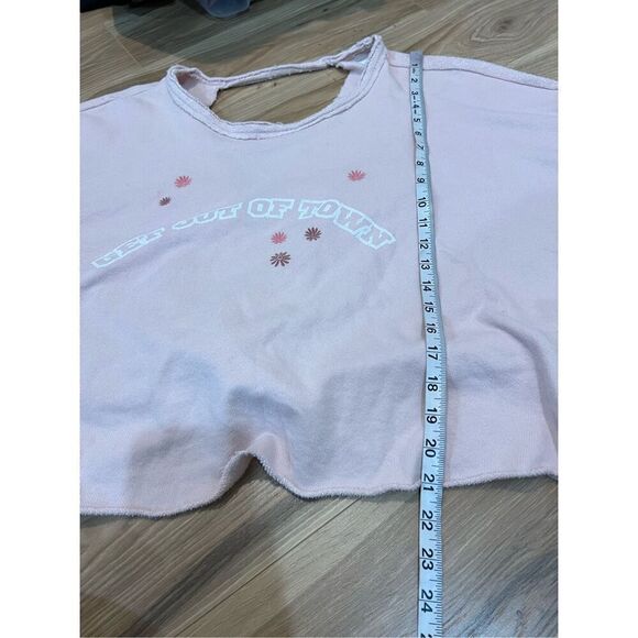 Aerie NWOT Get Out Town Tie Back Sweatshirt pink sz Medium - Picture 9 of 9